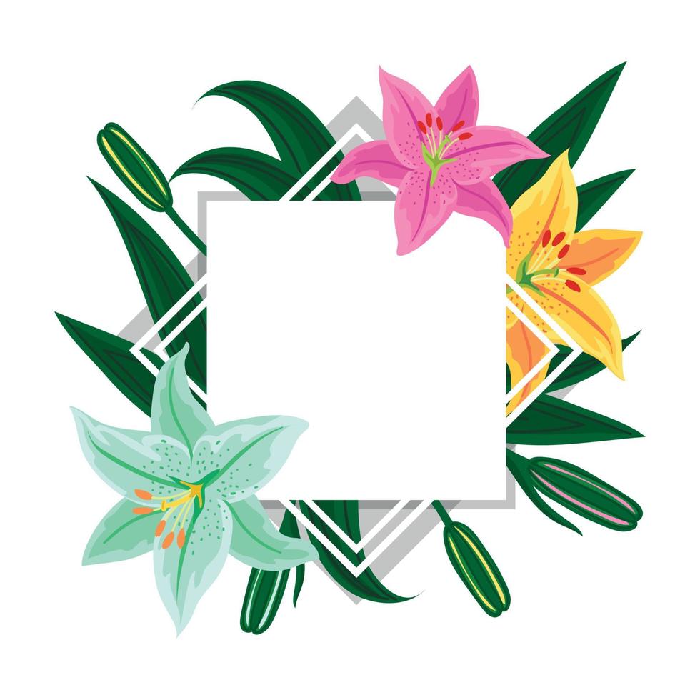 Vector illustration of Floral frame