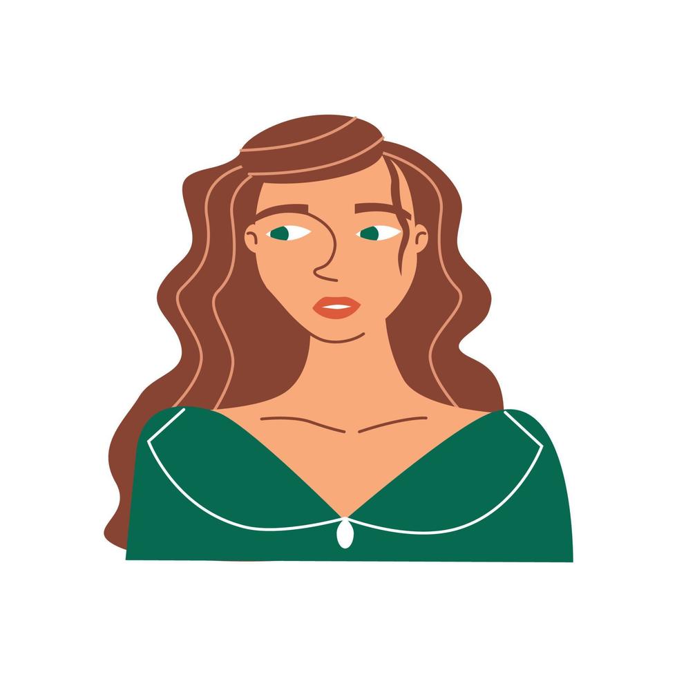 ilustración vectorial de avatar femenino vector