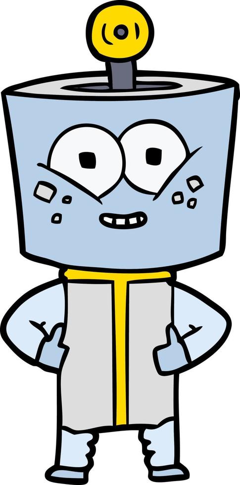 Vector robot character in cartoon style