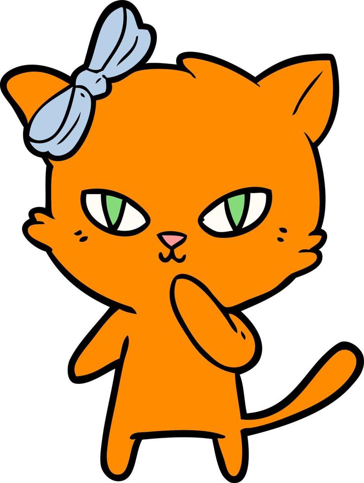 Vector cat character in cartoon style