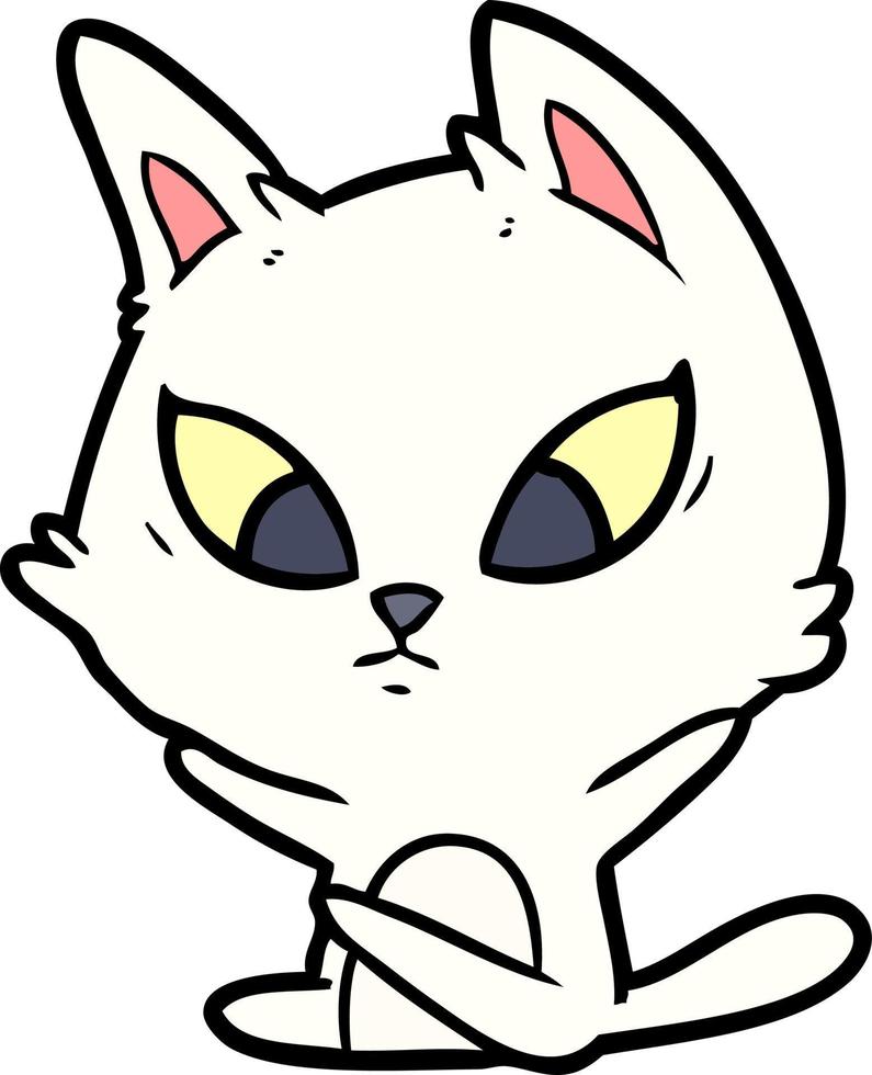 Vector cat character in cartoon style