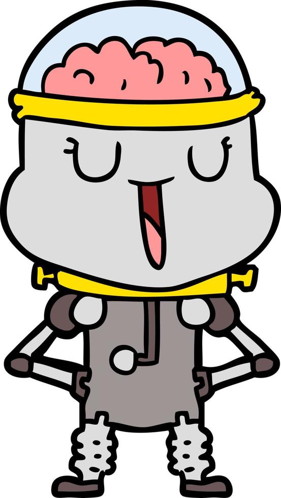Vector robot character in cartoon style