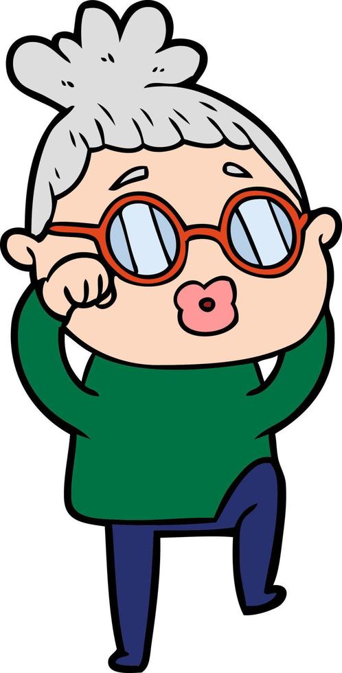 Vector woman character in cartoon style