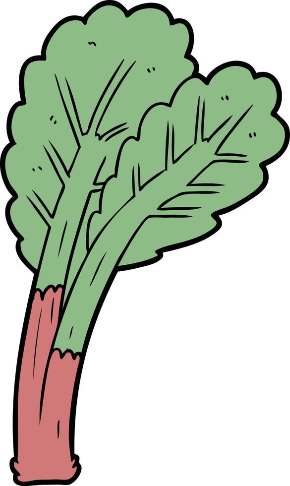 Cartoon rhubarb veggies vector