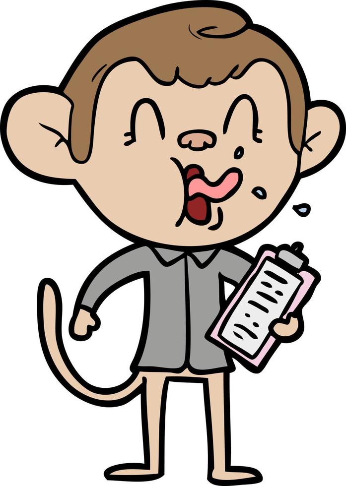 Vector monkey character in cartoon style