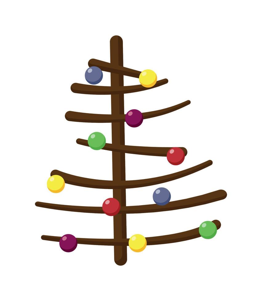 ilustrador vectorial de árbol de navidad vector