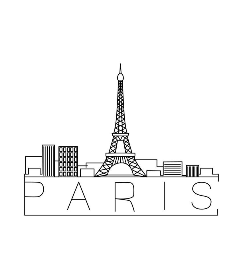 ilustración vectorial de París vector