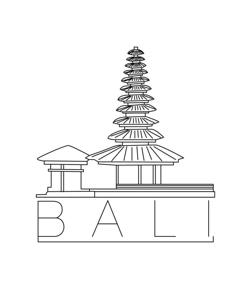 ilustración vectorial de bali vector