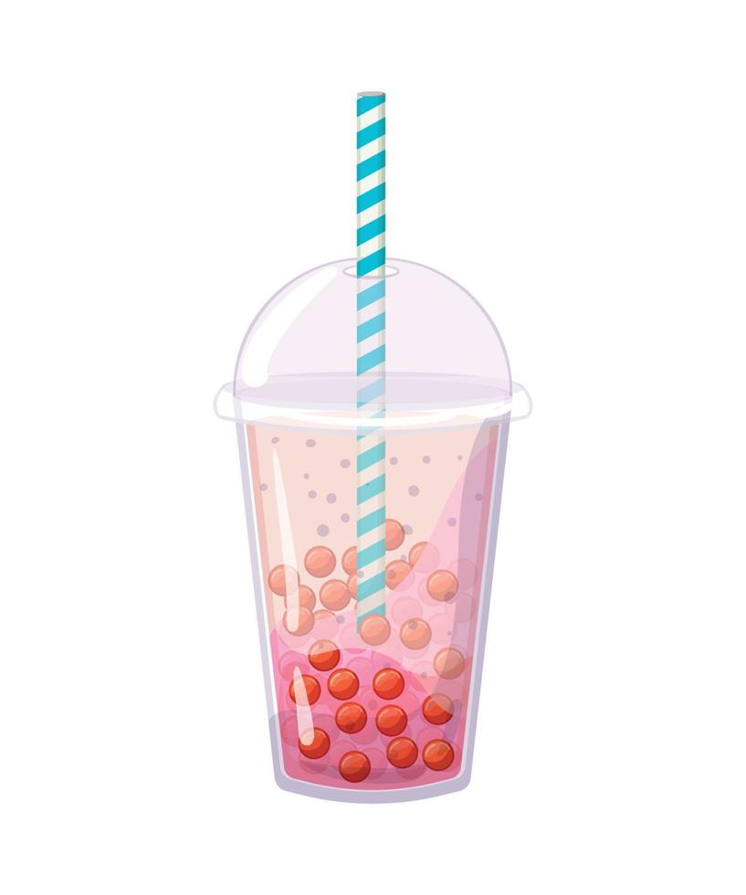 Cocktails with Berries and Tapioca vector