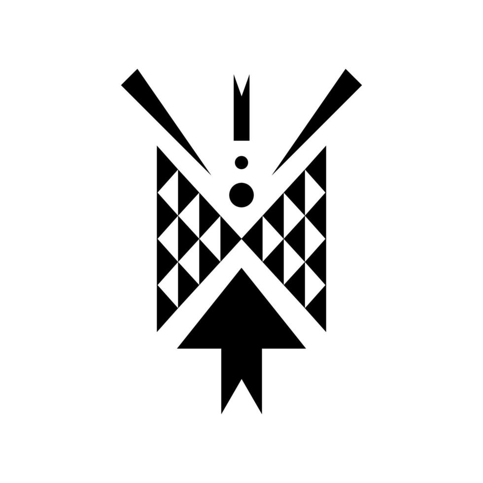 Black Ethnic Geometric Pattern vector