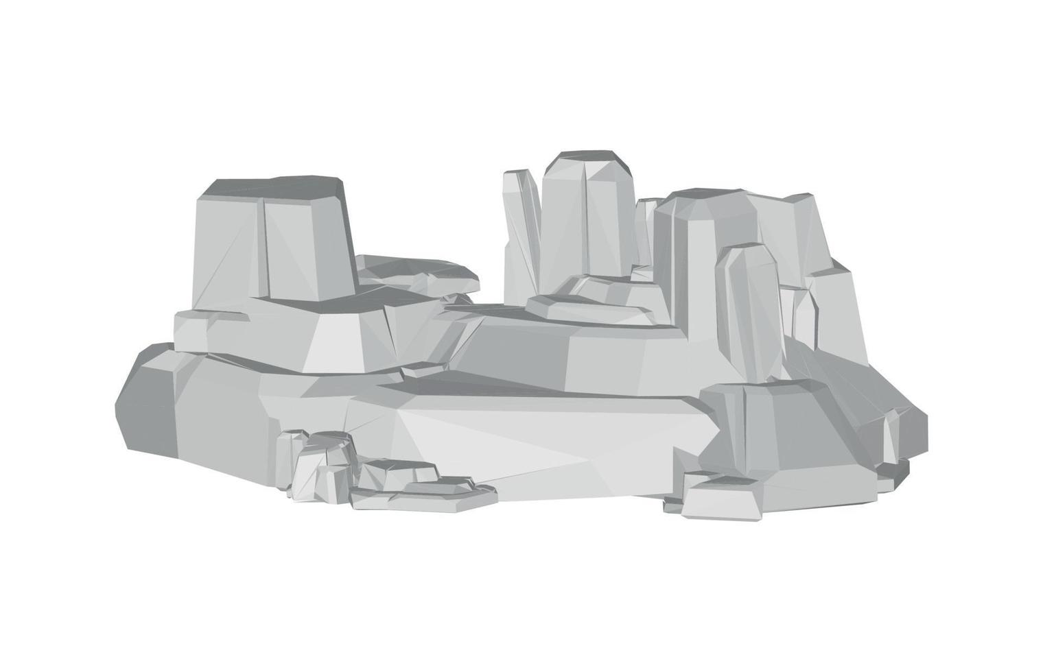 Vector illustration of 3D Stone