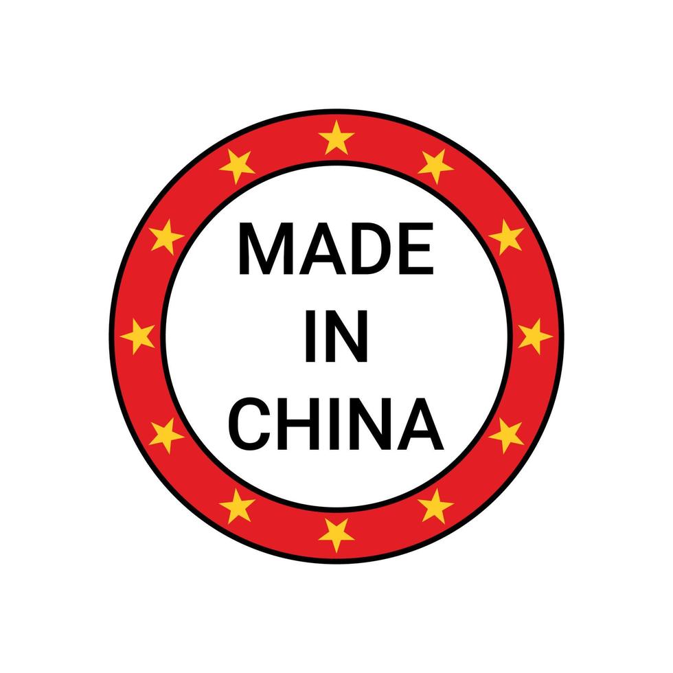 Labels of Made in China vector