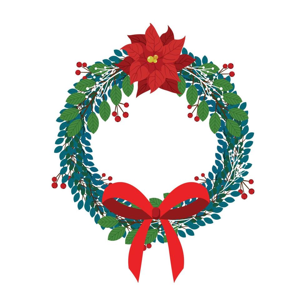 ilustración vectorial de corona de navidad vector