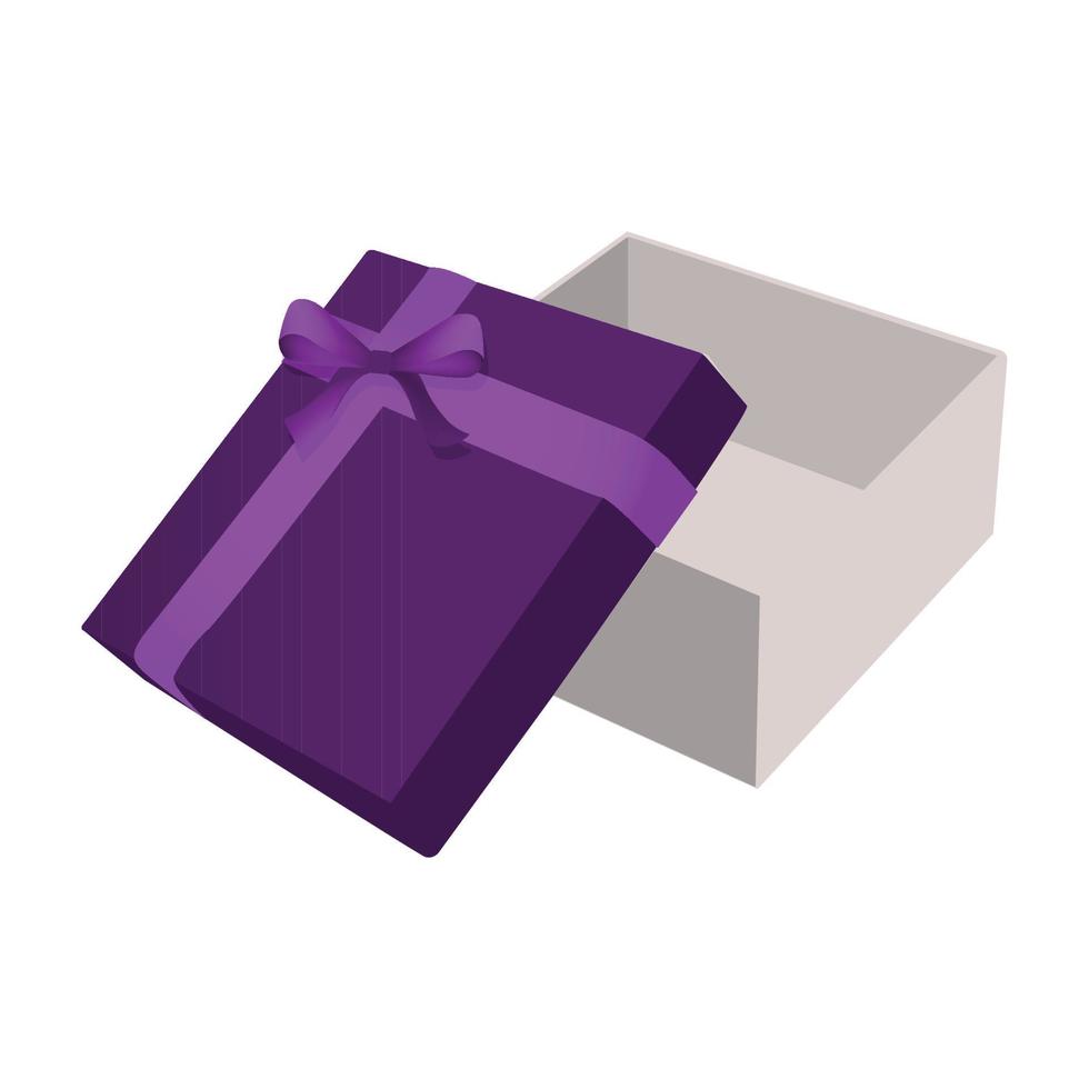 caja de regalo realista vector