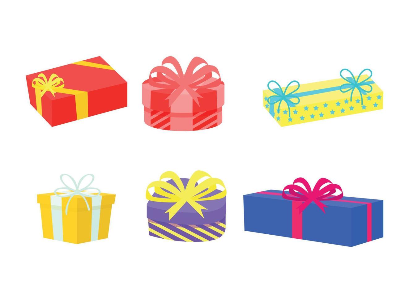 Set of Gift Boxes vector