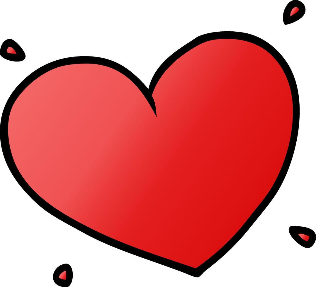 Cartoon  love heart vector