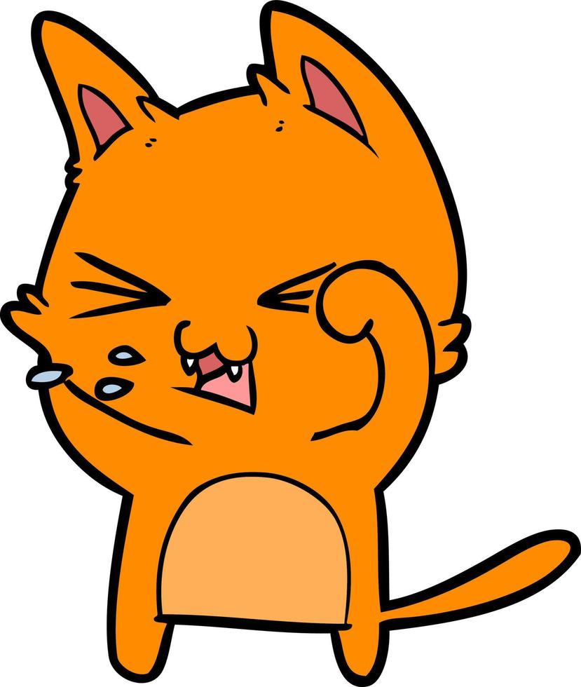 Vector cat character in cartoon style