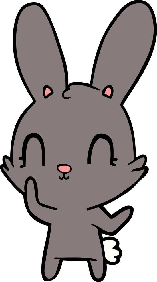 Vector bunny character in cartoon style