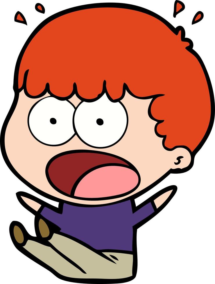 Vector boy character in cartoon style