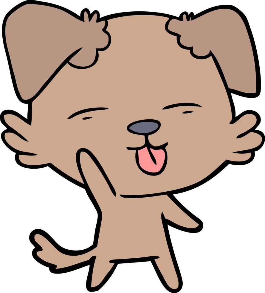 Vector dog character in cartoon style