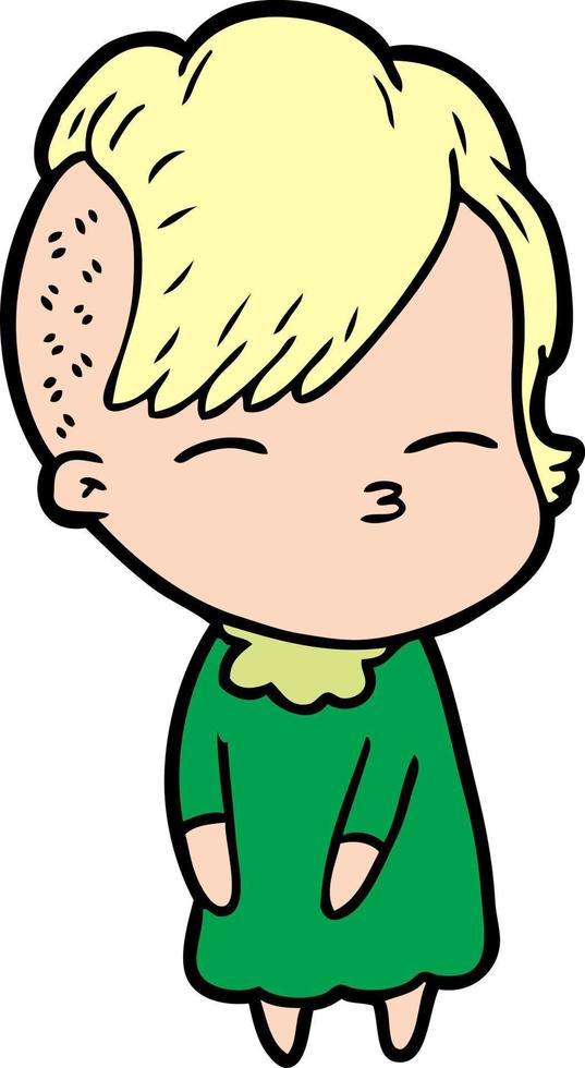 Vector woman character in cartoon style