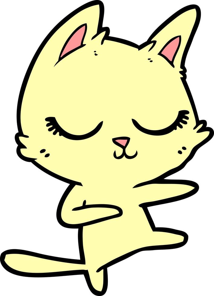 personaje de gato vectorial en estilo de dibujos animados vector