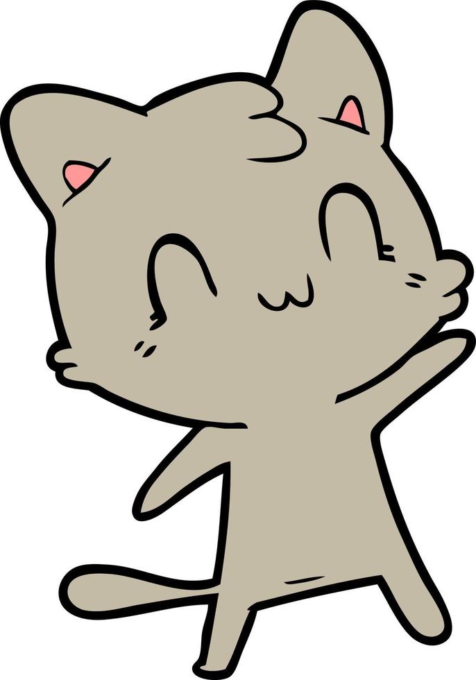Vector cat character in cartoon style