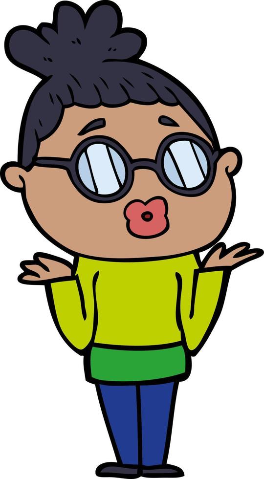 Vector girl character in cartoon style