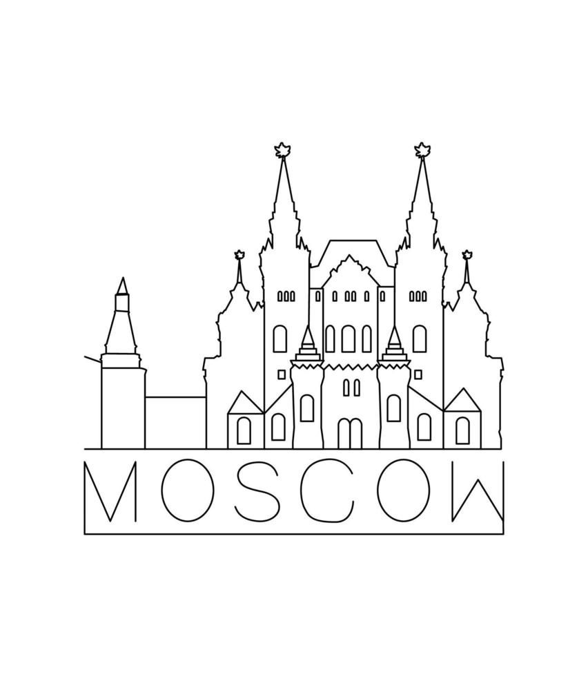 Vector illustration of Moscow