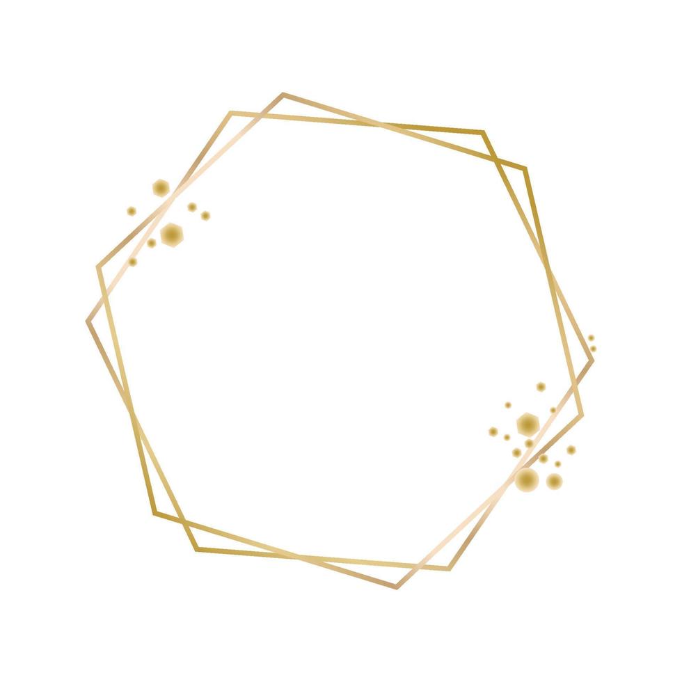 ilustración vectorial de marco dorado vector