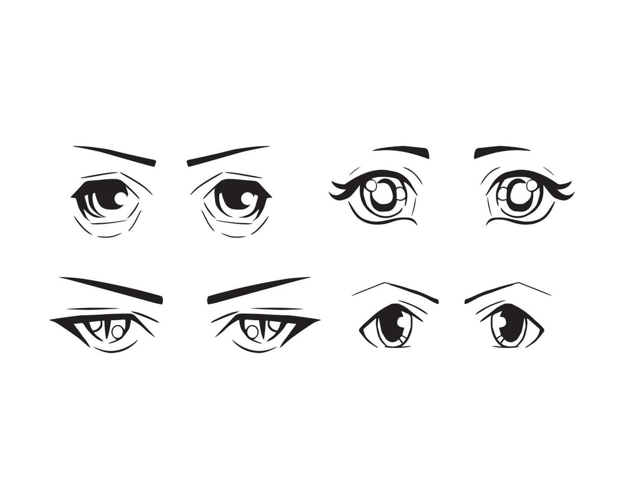 Eyes Expression Set vector