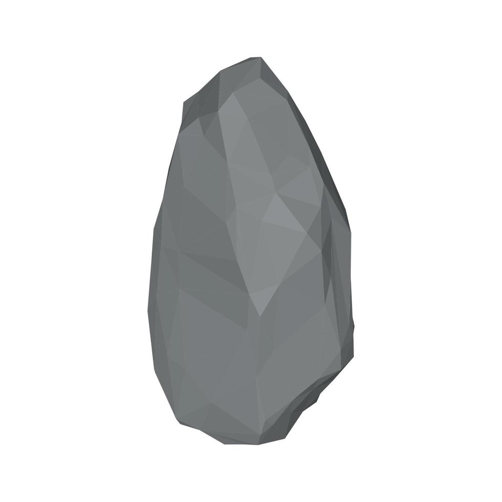 ilustración vectorial de piedra 3d vector