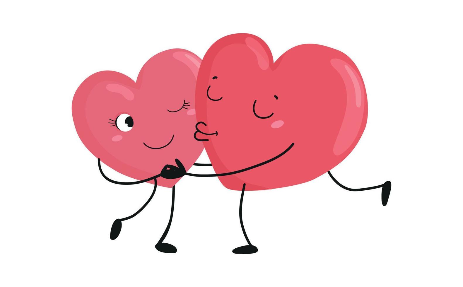 ilustraciones con corazón amoroso vector