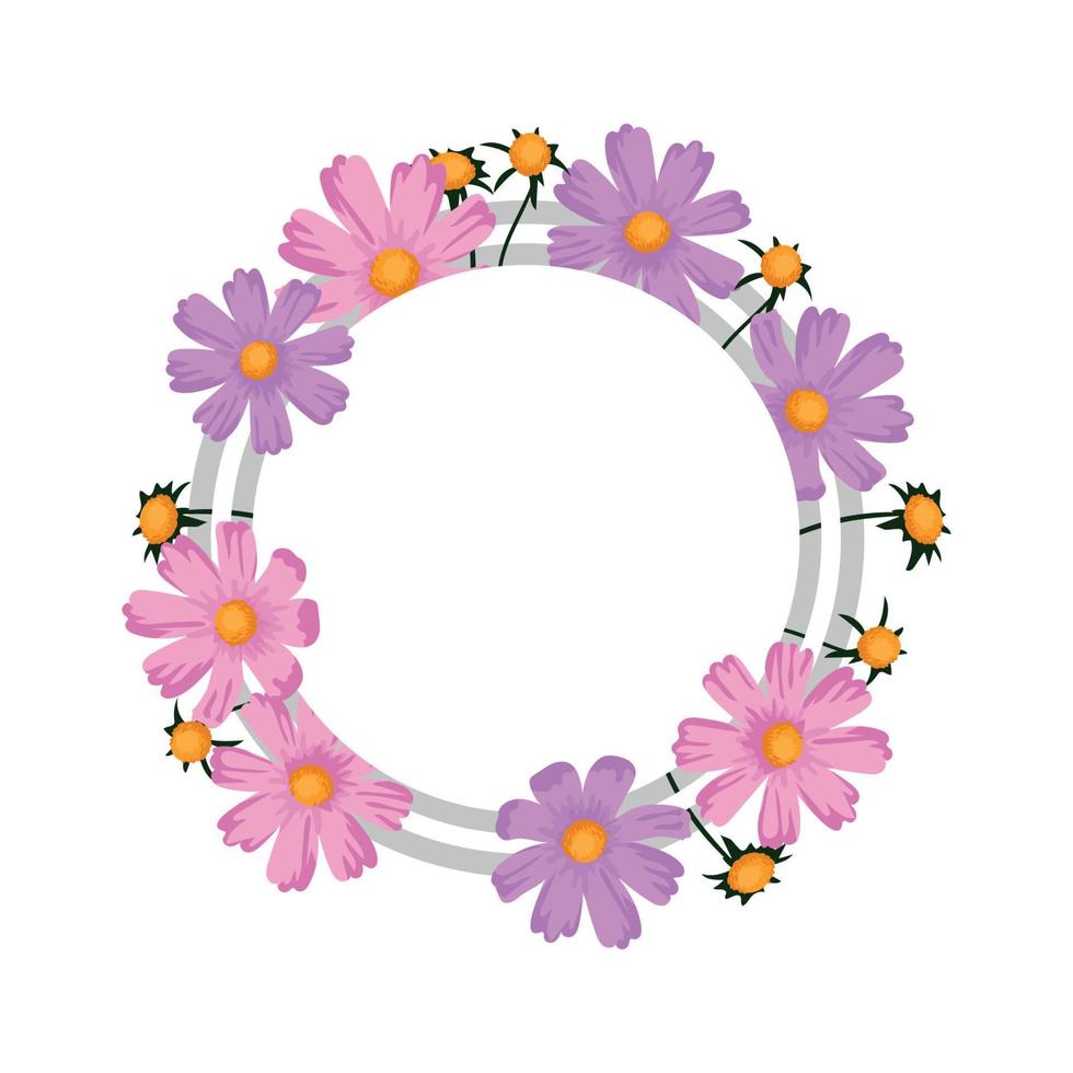 Vector illustration of Floral frame