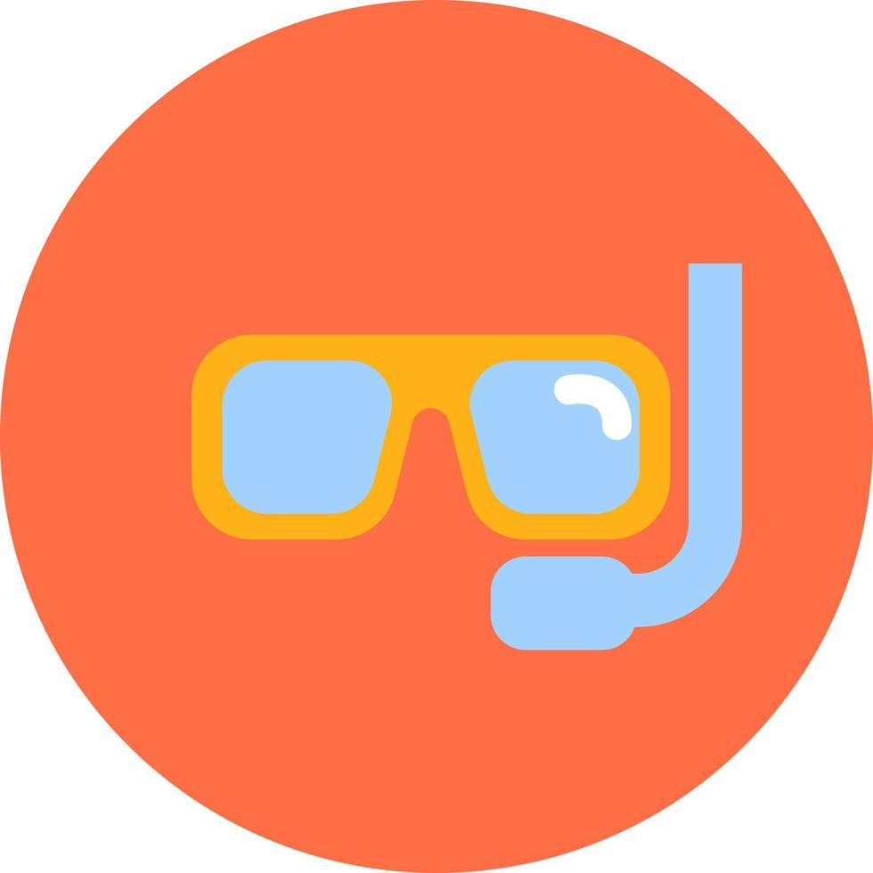 Vacation snorkling goggles, illustration, vector, on a white background. vector