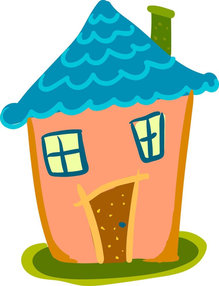 A colorful little house, vector or color illustration.