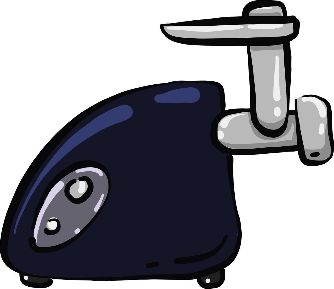 Blue juicer, illustration, vector on a white background.