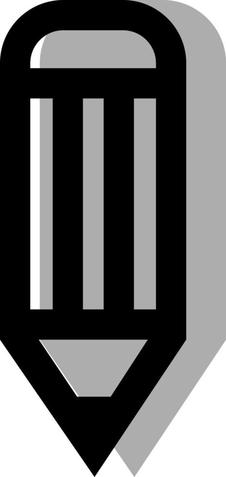 Grey pencil, illustration, on a white background. vector