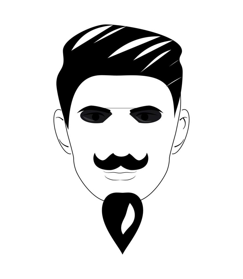 ilustración vectorial de avatar masculino vector