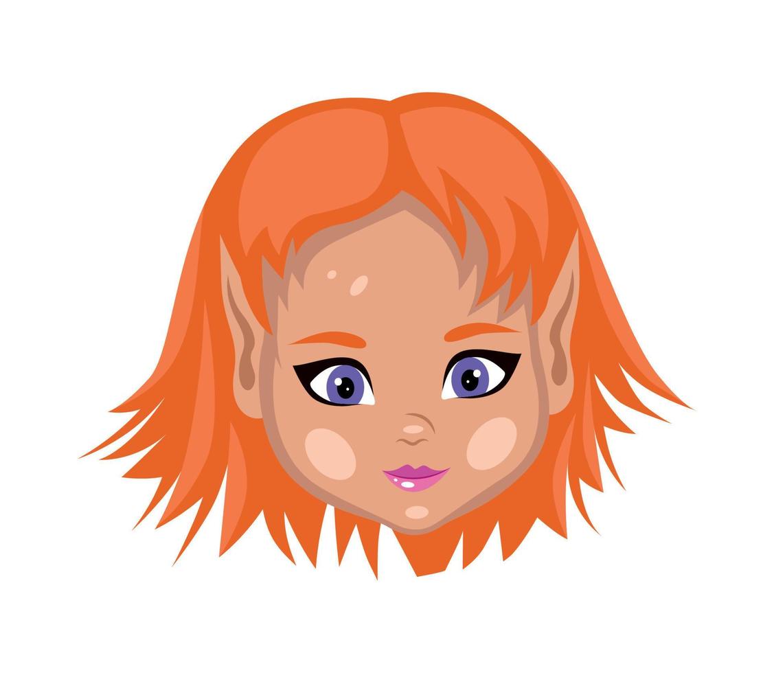 avatar de niña hada vector