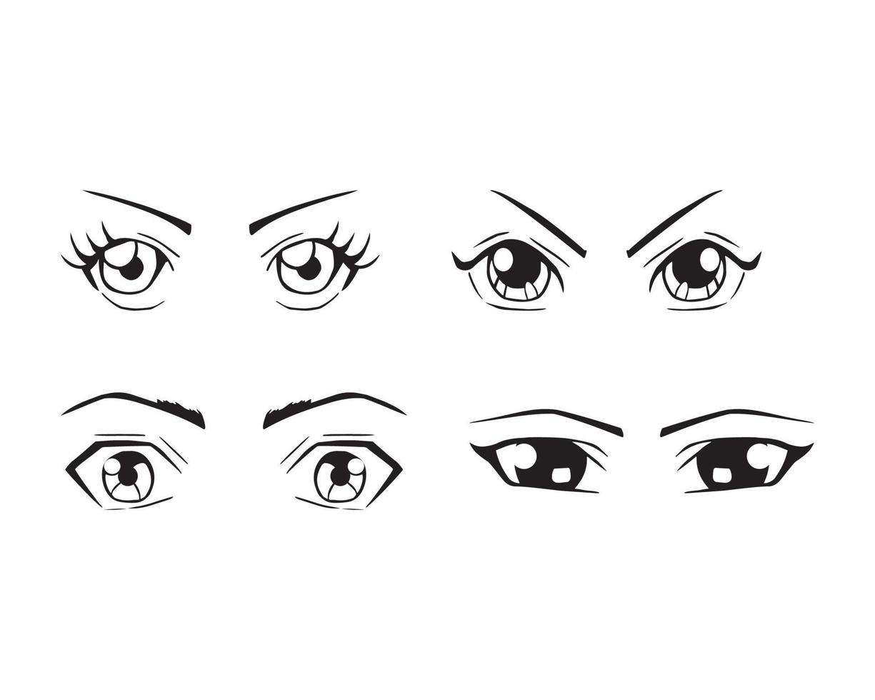 Eyes Expression Set vector