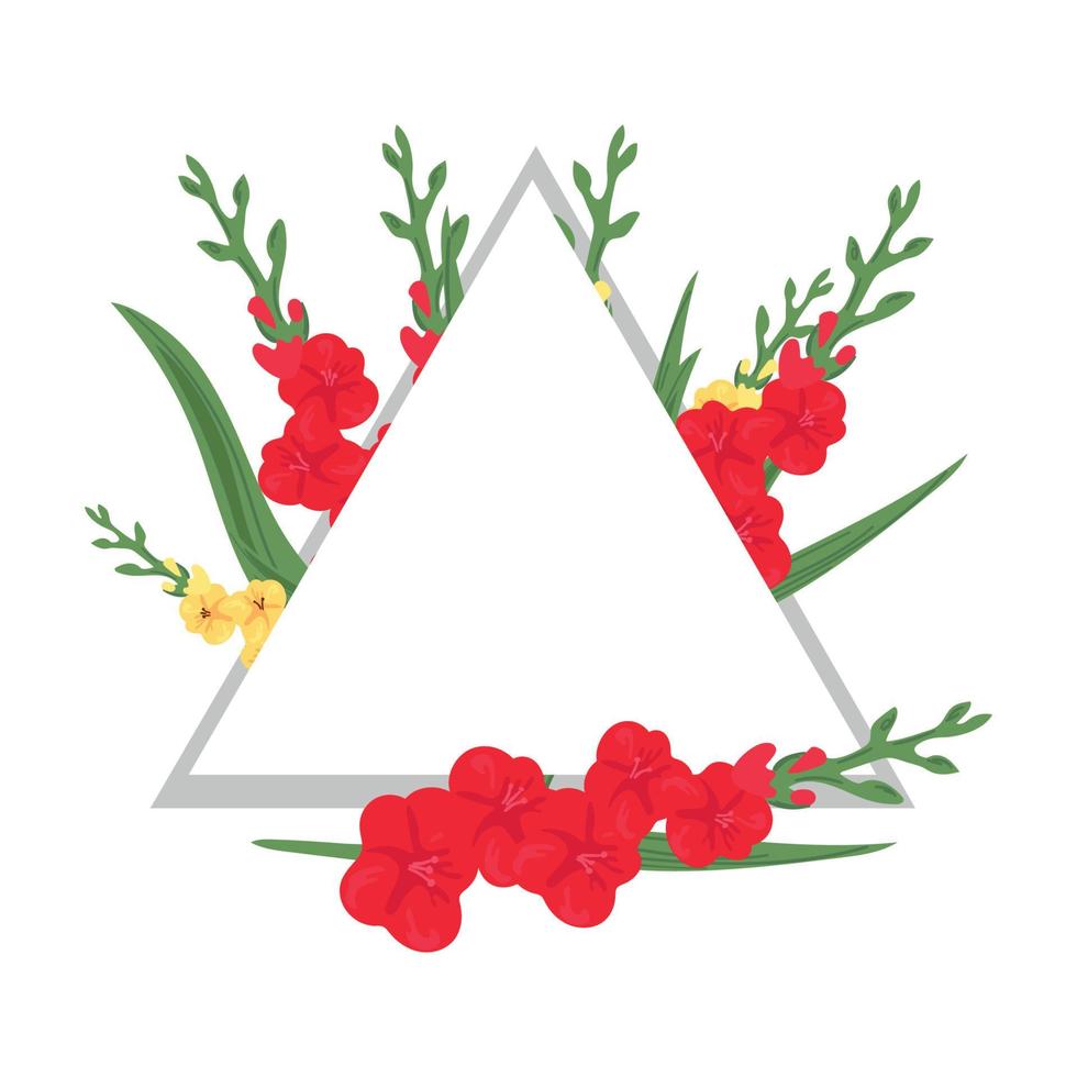 Vector illustration of Floral frame