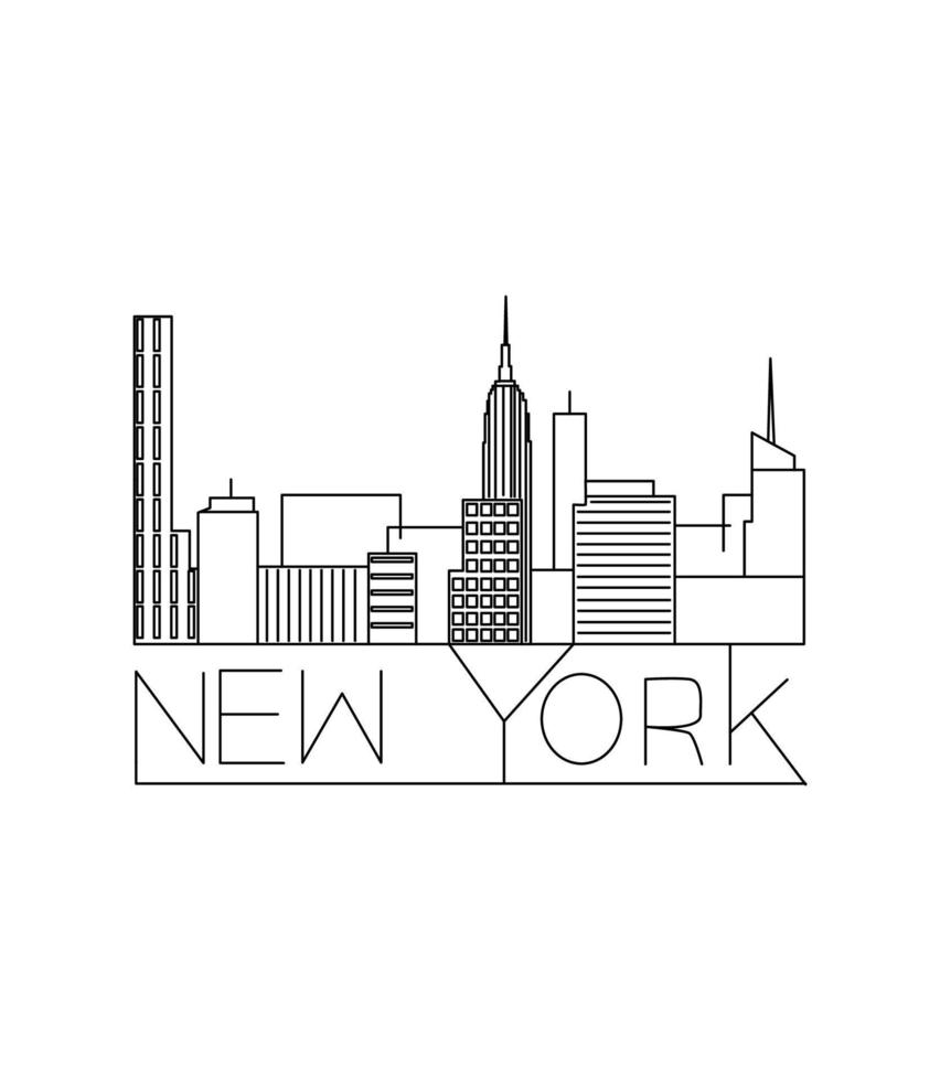 ilustración vectorial de nueva york vector