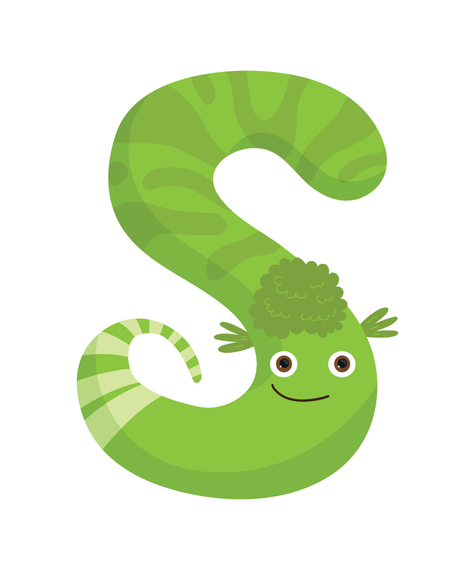 Cute monster letter s 13728458 Vector Art at Vecteezy