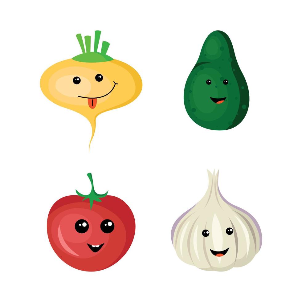 Set of Fruits, Vegetables and Berries vector