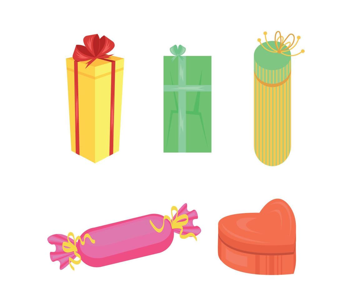 Set of Gift Boxes vector