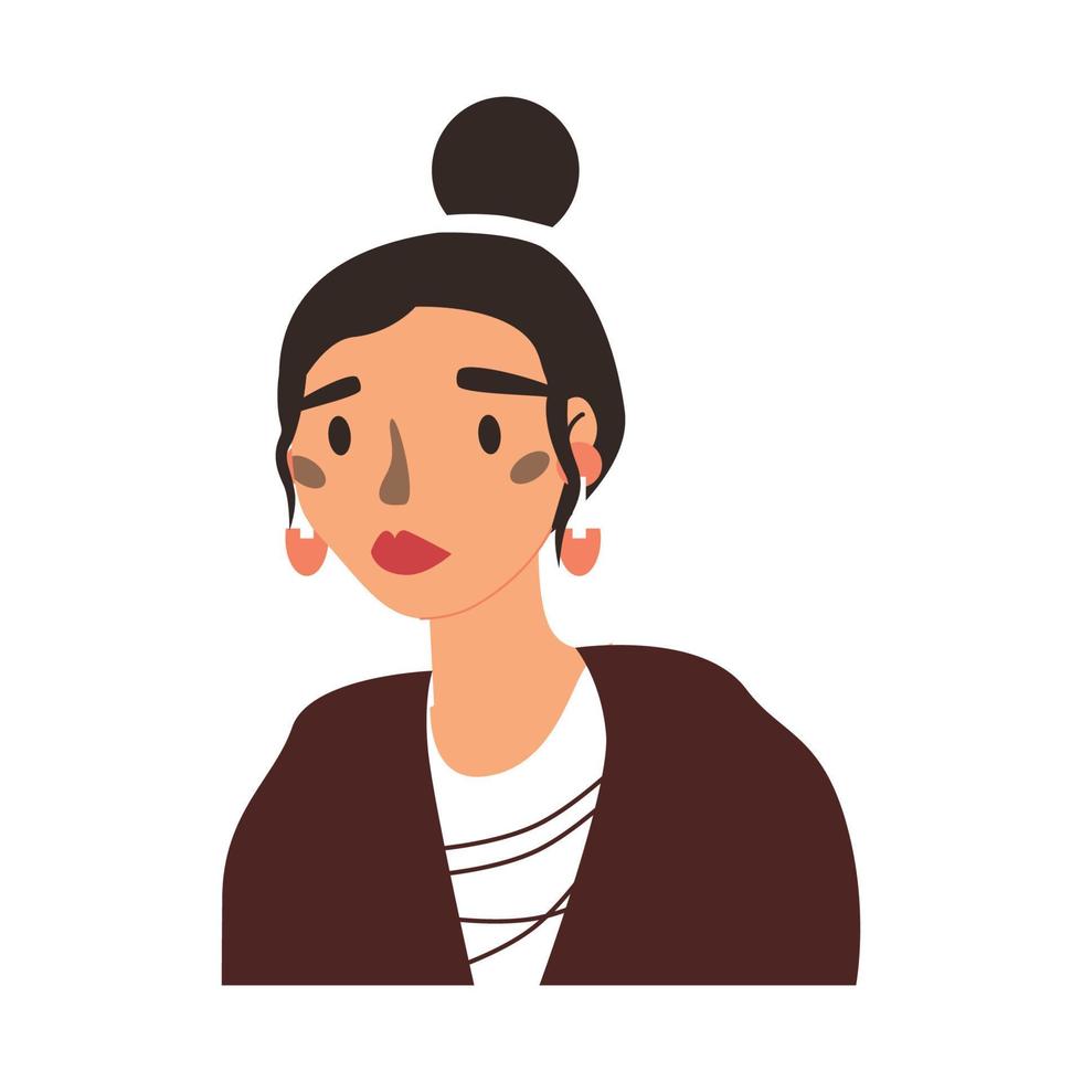 Vector illustration of Female avatar