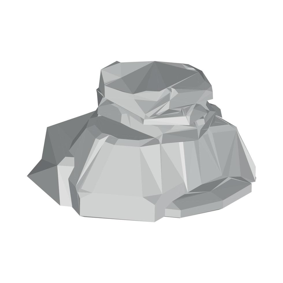 ilustración vectorial de piedra 3d vector