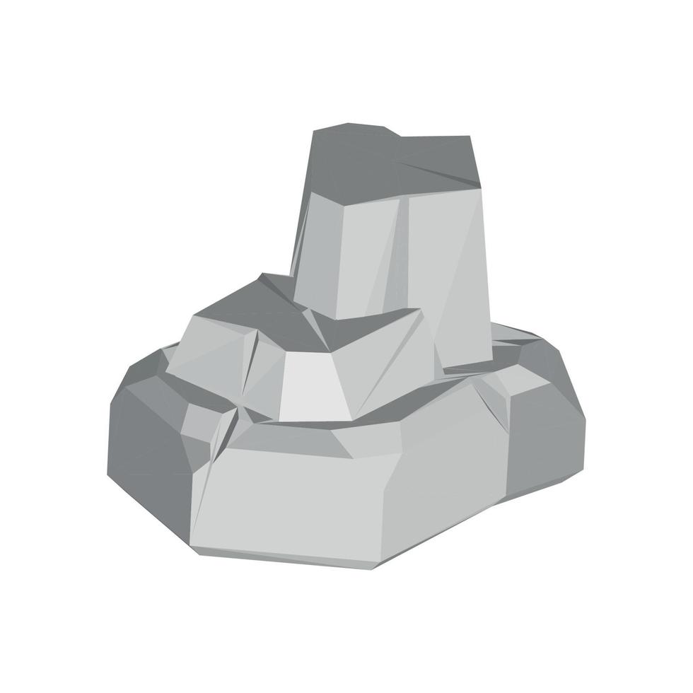 ilustración vectorial de piedra 3d vector