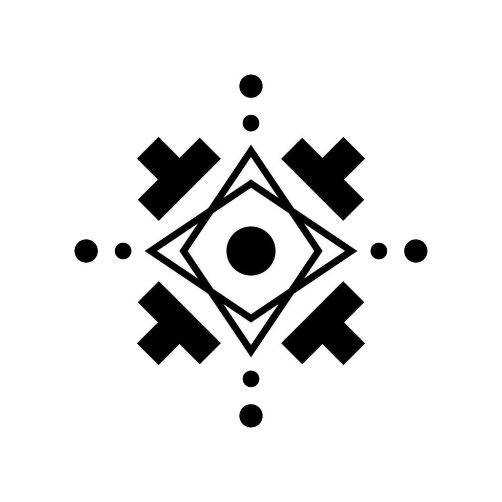 Black Ethnic Geometric Pattern vector